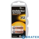 6 x baterie do aparatów słuchowych Duracell ActivAir 312