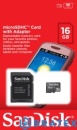 SanDisk micro SD 16GB z Adapterem SD