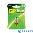 2 x bateria GP SUPER ALKALINE AAAA / LR61 / 25A / LR8D425 / MN2500 / MX2500 / E96