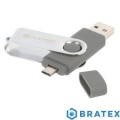 PLATINET ANDROID PENDRIVE USB 2.0 BX-Depo 16GB + microUSB for tablets SZARY